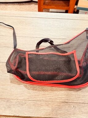 Black Mesh Purse holder for your SUV in between the seats.